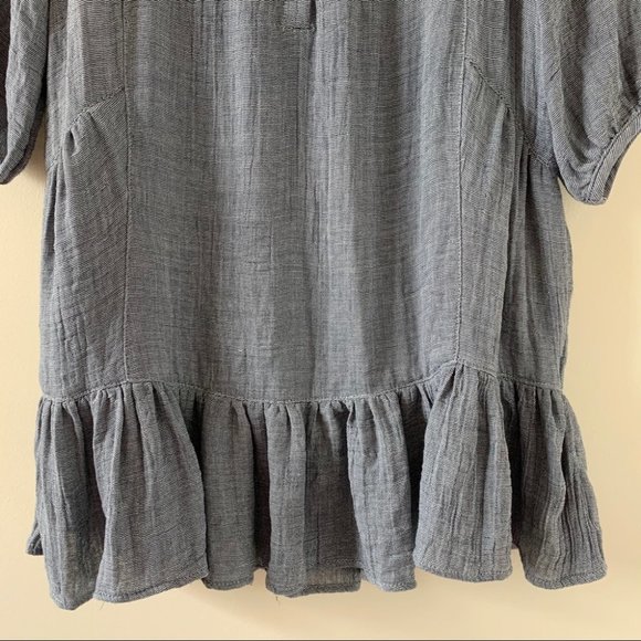 Anthropologie dRA Lyon Gauze Mini Dress Blue Slate Size Small - Picture 11 of 13